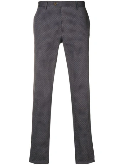 Shop Etro Geometric Printed Trousers In Grey