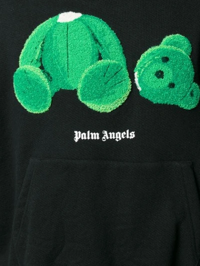 Shop Palm Angels Kill The Bear Hoodie In Black