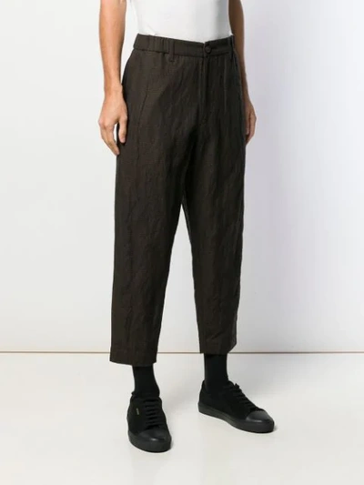 Shop Ziggy Chen Straight-fit Trousers In Brown