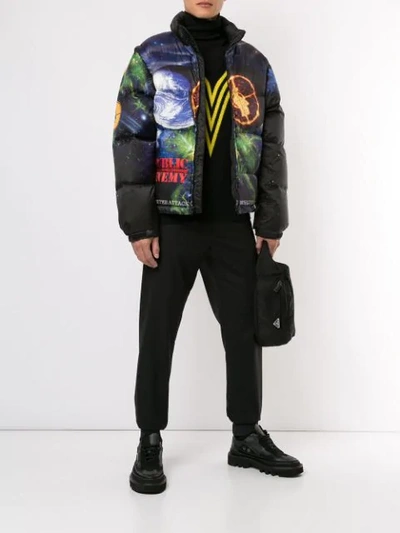 Supreme X Undercover X Public Enemy Puffy Jacket In Blue