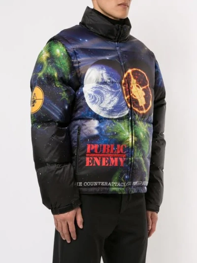 Shop Supreme X Undercover X Public Enemy Puffy Jacket In Blue