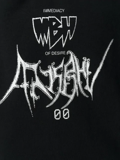 Shop Misbhv Printed Logo Hoodie In Black