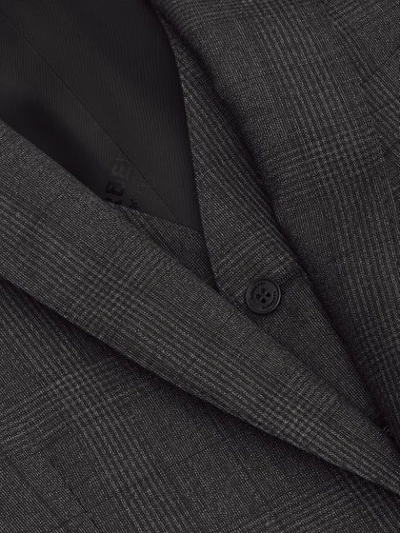 Shop Burberry Classic Fit Check Wool Three-piece Suit In Grey