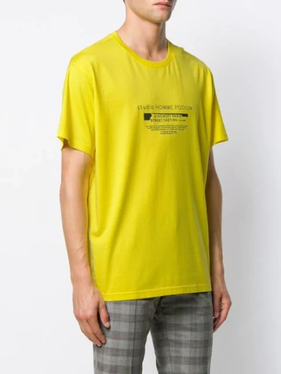 Shop Givenchy Studio Homme Podium Print T-shirt In Yellow