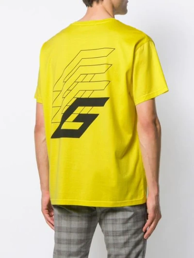 Shop Givenchy Studio Homme Podium Print T-shirt In Yellow