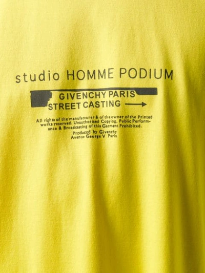 GIVENCHY STUDIO HOMME PODIUM PRINT T-SHIRT - 黄色