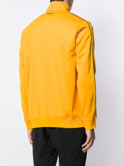 Shop Les Hommes Logo Patch Bomber Jacket In Yellow