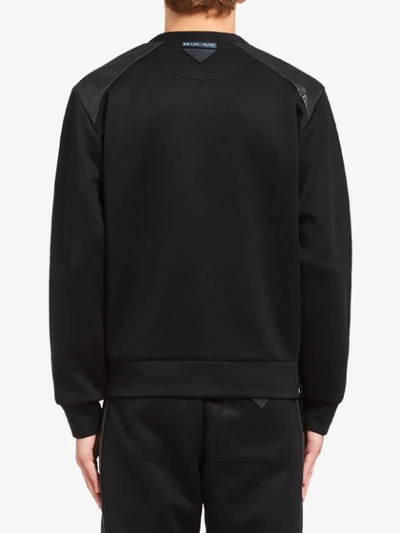 Shop Prada Boxy Fit Sweatshirt In F0806 Black/black