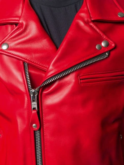Shop Junya Watanabe Fitted Biker Jacket In 1 Red
