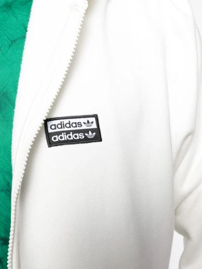 Shop Adidas Originals Full-zip Hoodie In White