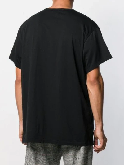 Shop Yohji Yamamoto Graphic Print T-shirt In Black