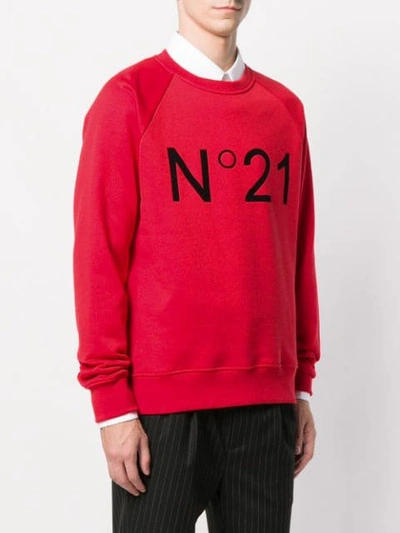 Shop N°21 Sweatshirt Mit Logo In Red