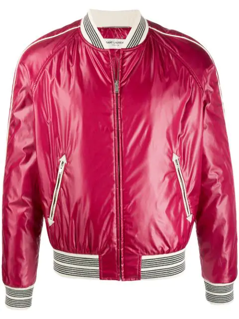 red saint laurent jacket