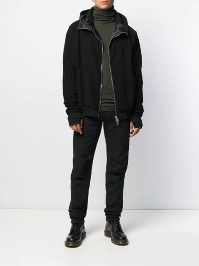 Shop Andrea Ya'aqov Cashmere Zip-up Jacket In 09 Black