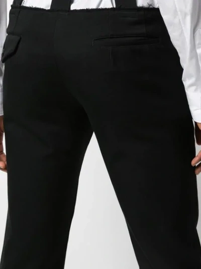 Shop Comme Des Garçons Homme Deux Cut Out Waistband Trousers In Black