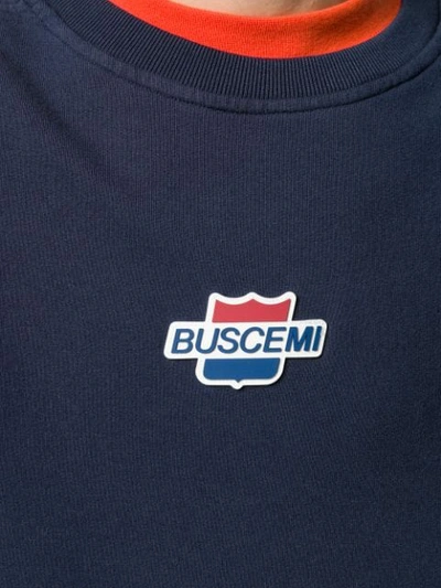 Shop Buscemi Logo Patch Sweatshirt In Blue