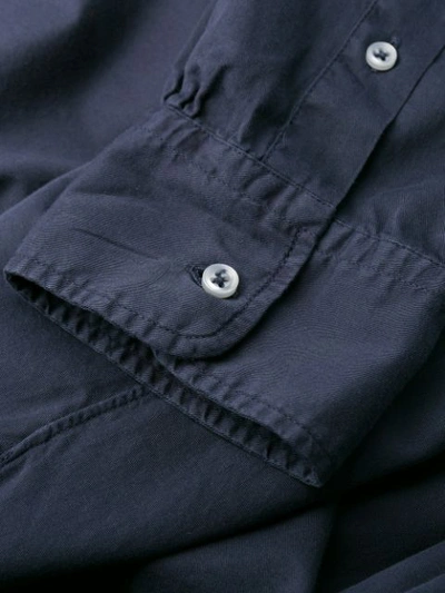 Shop Officine Generale Long Sleeve Shirt In Blue