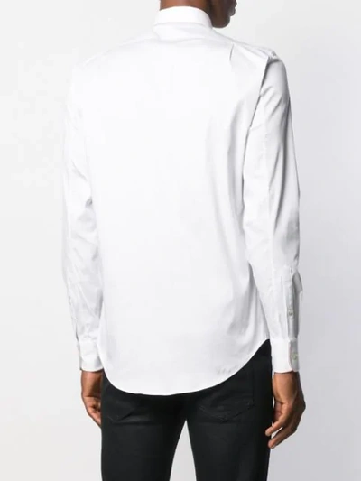 Shop Alexander Mcqueen Trimmed Slim Fit Shirt In 9000 White