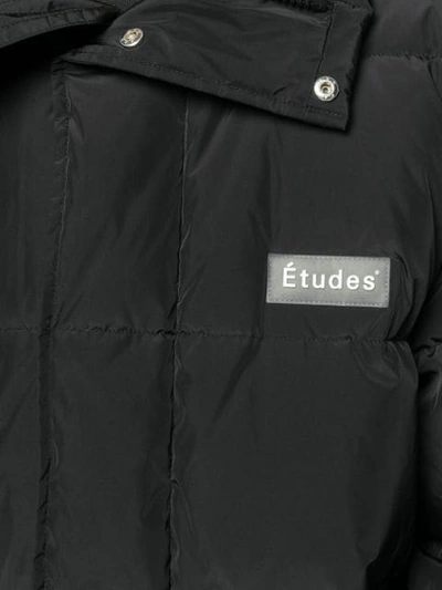 Shop Etudes Studio Padded Short Coat In Black