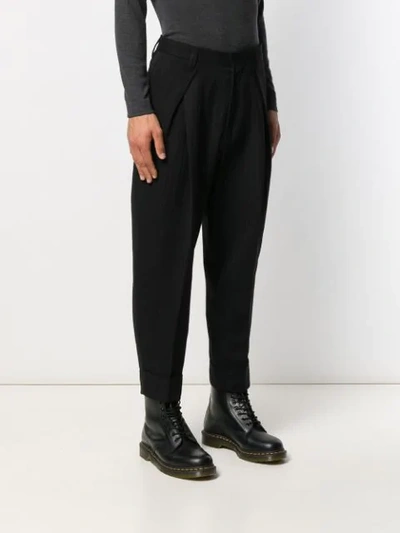 Shop Ann Demeulemeester Tapered Trousers In Black