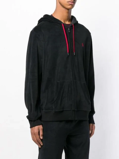 POLO RALPH LAUREN ZIPPED HOODIE - 黑色