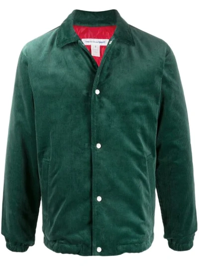 Shop Comme Des Garçons Shirt Drawstring Shirt Jacket In Green