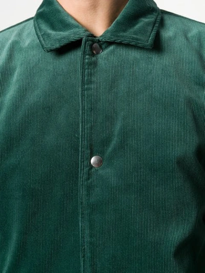 Shop Comme Des Garçons Shirt Drawstring Shirt Jacket In Green
