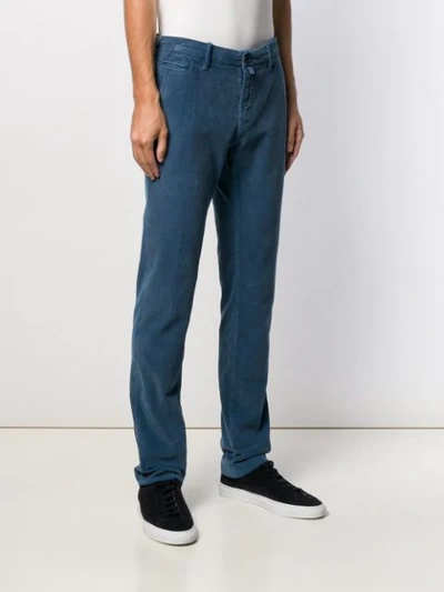 Shop Jacob Cohen Regular-fit Corduroy Trousers In Blue