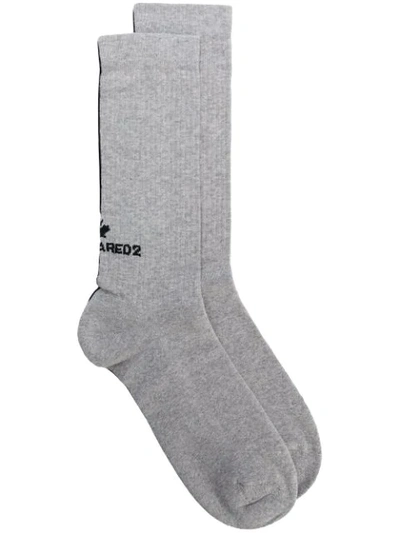 Shop Dsquared2 Basic Socks - Grey