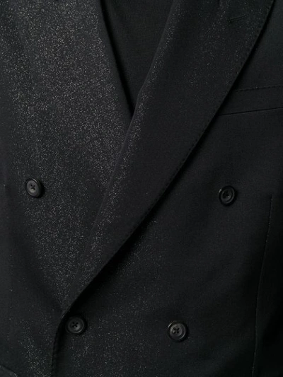 Shop Alexander Mcqueen Glitter Detail Suit Jacket In Black