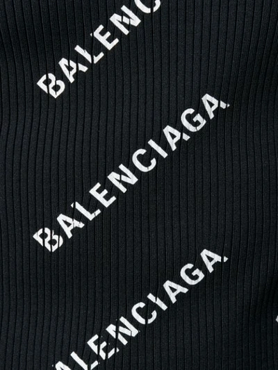 Shop Balenciaga Logo Printed Jumper In Black
