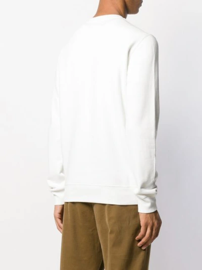 Shop Dondup Logo Print Sweatshirt In White