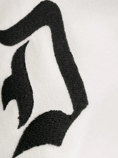 Shop Dondup Logo Print Sweatshirt In White