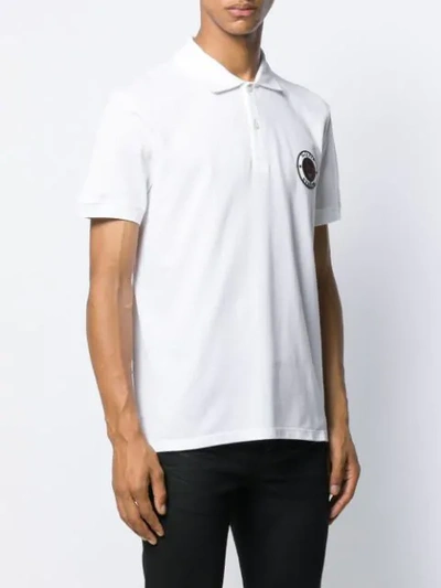 Shop Alexander Mcqueen Skull Logo Patch Polo Shirt In White