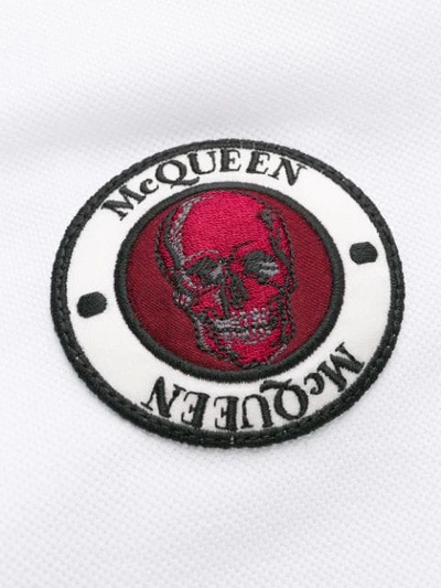 Shop Alexander Mcqueen Skull Logo Patch Polo Shirt In White