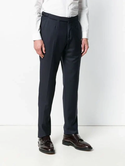 Shop Ermenegildo Zegna Tailored Trousers In Blue