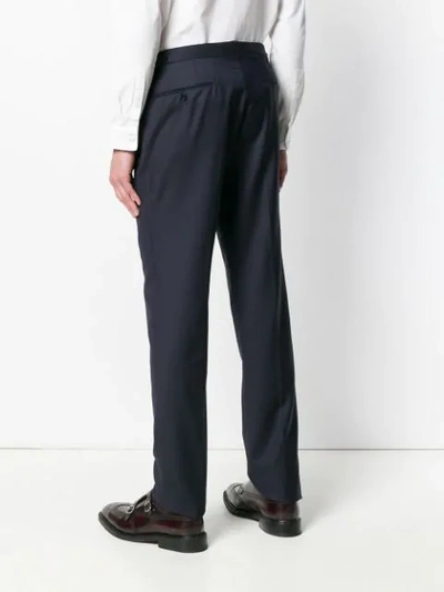 Shop Ermenegildo Zegna Tailored Trousers In Blue