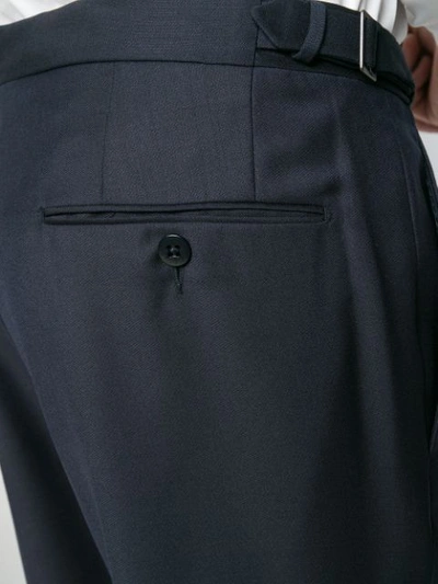 Shop Ermenegildo Zegna Tailored Trousers In Blue