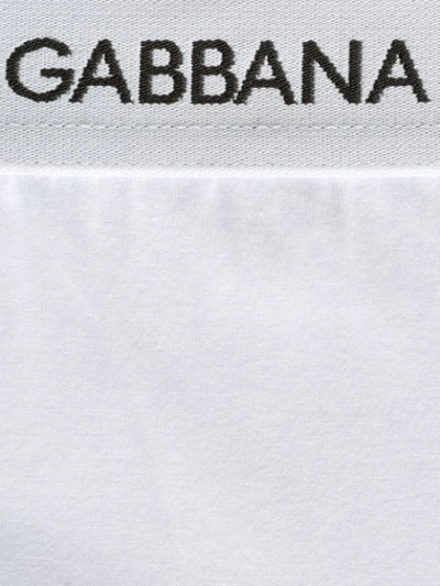 Shop Dolce & Gabbana Underwear Two Pack Logo Waistband Boxers - White