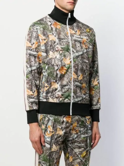 Shop Palm Angels Camouflage Print Track Jacket In Neutrals