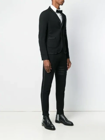 Shop Thom Browne 4-bar Loopback Jersey Suit In Black
