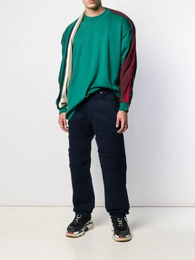 Shop Y/project Drape Panel Sweatshirt In Green