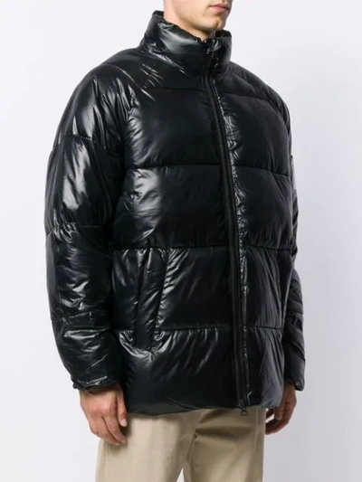 Shop Ecoalf Colour Block Padded Jacket In Black