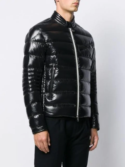 Shop Moncler Glossy Padded Jacket In 999   Black