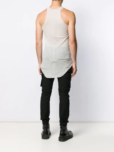 Shop Rick Owens Fitted Tank Top In Neutrals