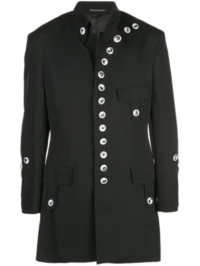 Shop Yohji Yamamoto Jacke Im Military-look In Black