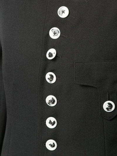 Shop Yohji Yamamoto Jacke Im Military-look In Black