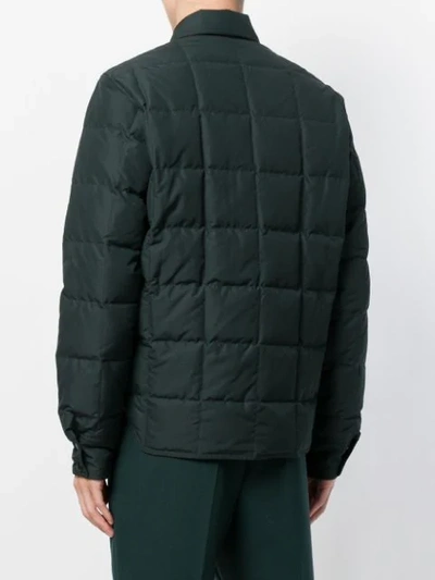 Shop Ami Alexandre Mattiussi Snap-buttonned Quilted Jacket In Green