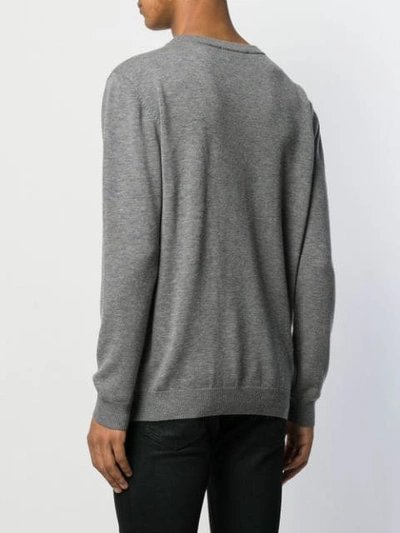 Shop John Richmond Zerizer Printed Logo Sweatshirt In Grey