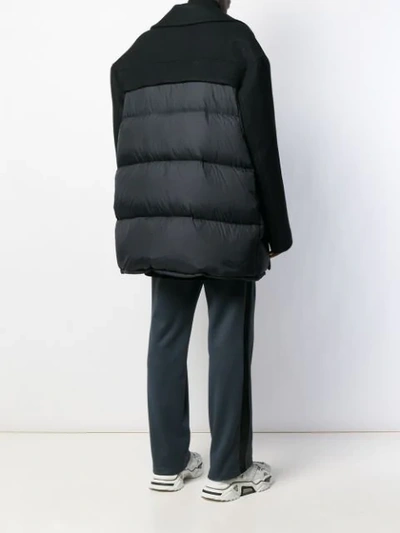 Shop Juun.j Oversized Double-breasted Coat In Black